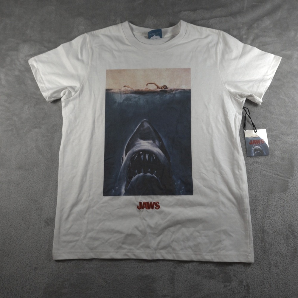 Jaws Shirt mens Small Shark Steven Spielberg Movie Embroidered Shoe Palace New